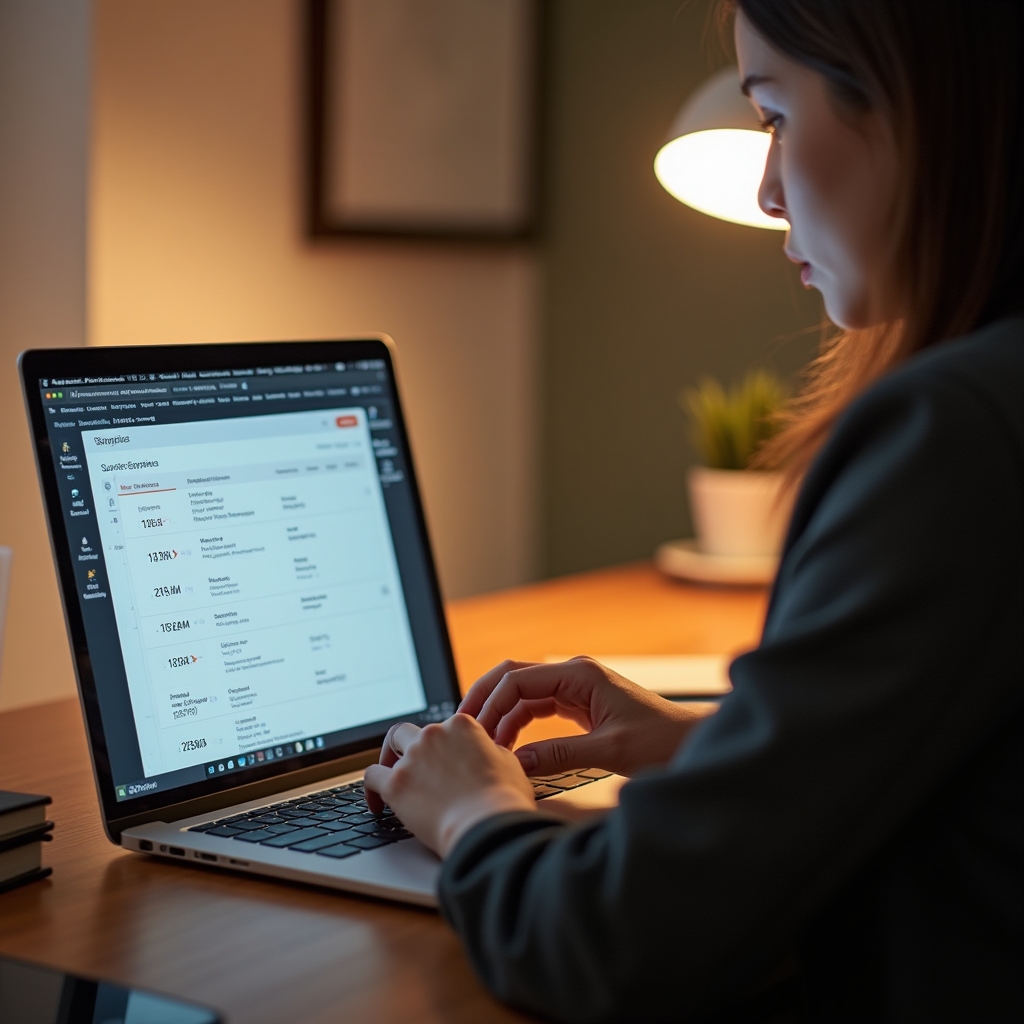 Laptopbildschirm mit einer Liste laufender Abonnements und Kündigungsfristen